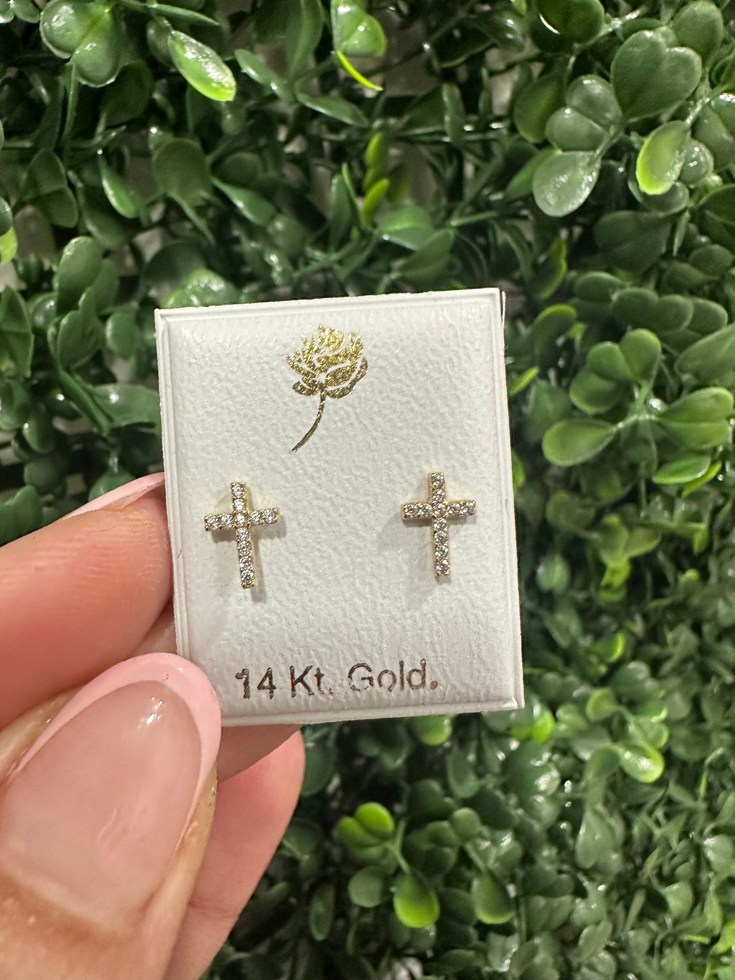 Árete cruz 14 k