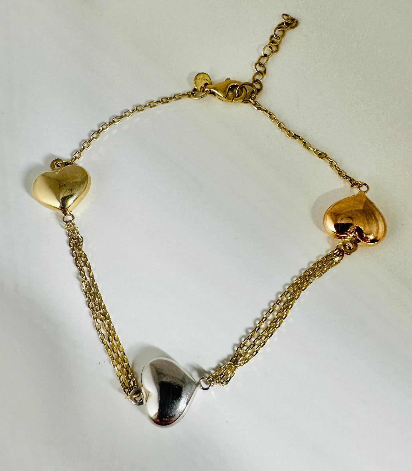 Manilla corazón 3 oro 14 k