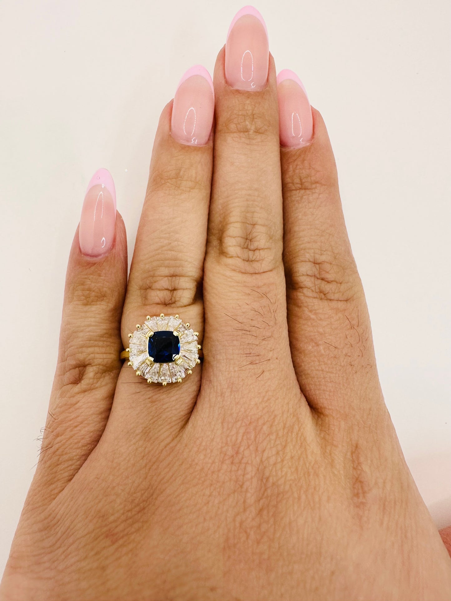 Anillo zafiro 10 k