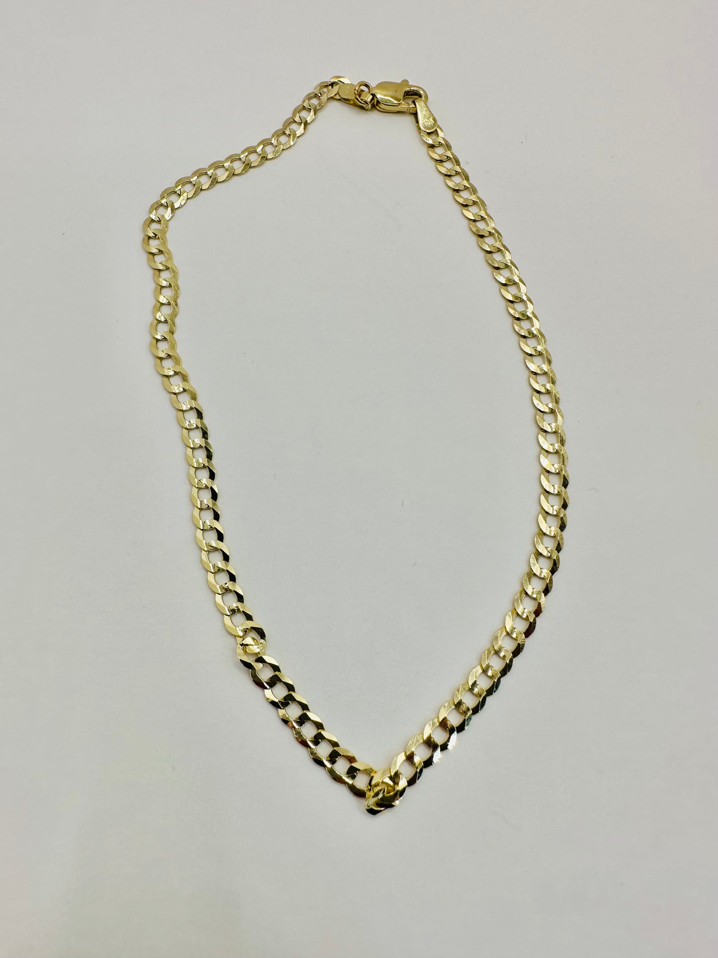 Tobillera cuban link 10 k sixe 10