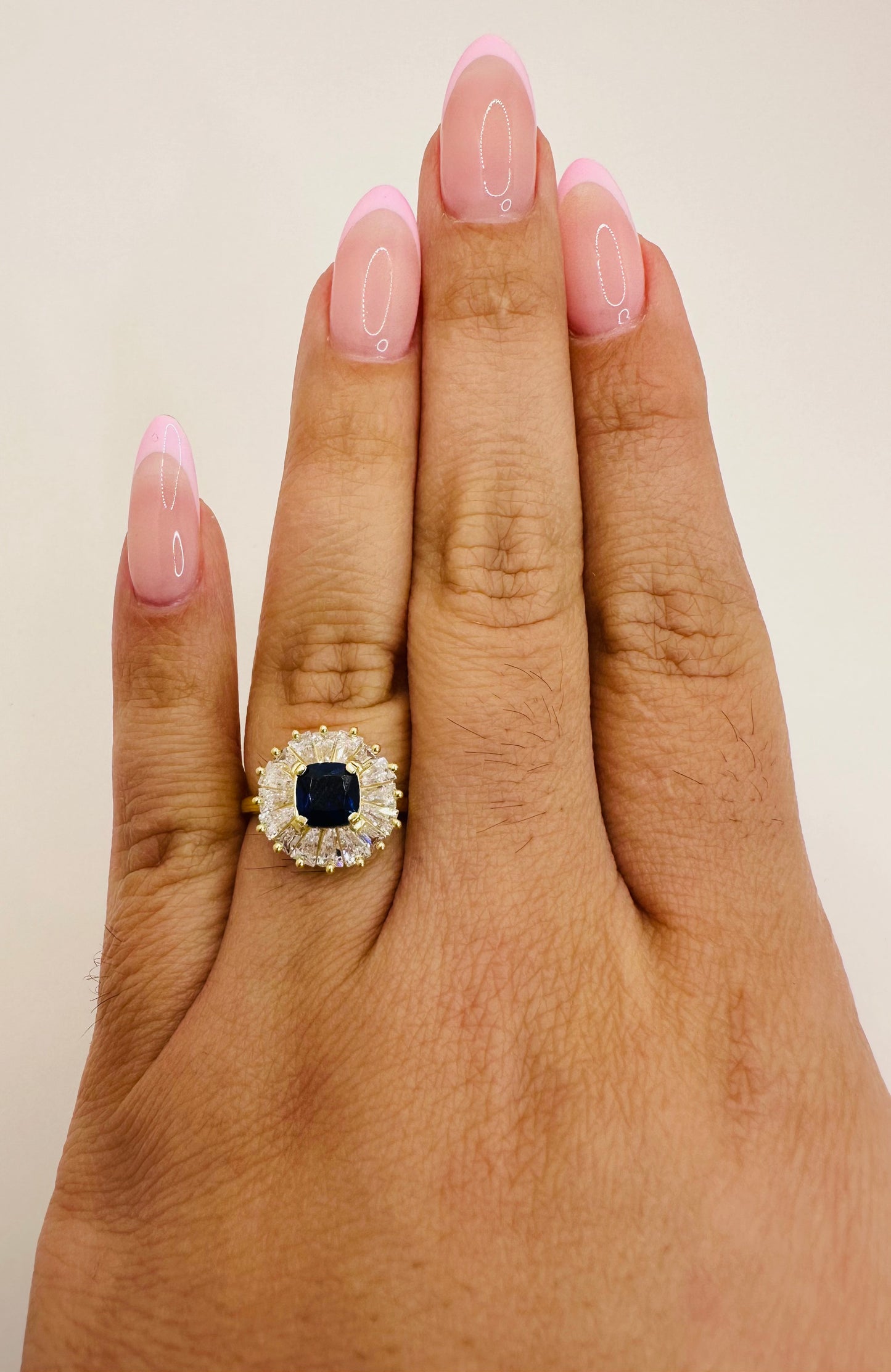 Anillo zafiro 10 k
