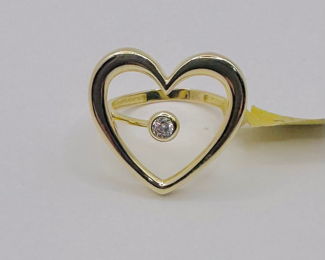 Anillo corazón 10 k sixe 8