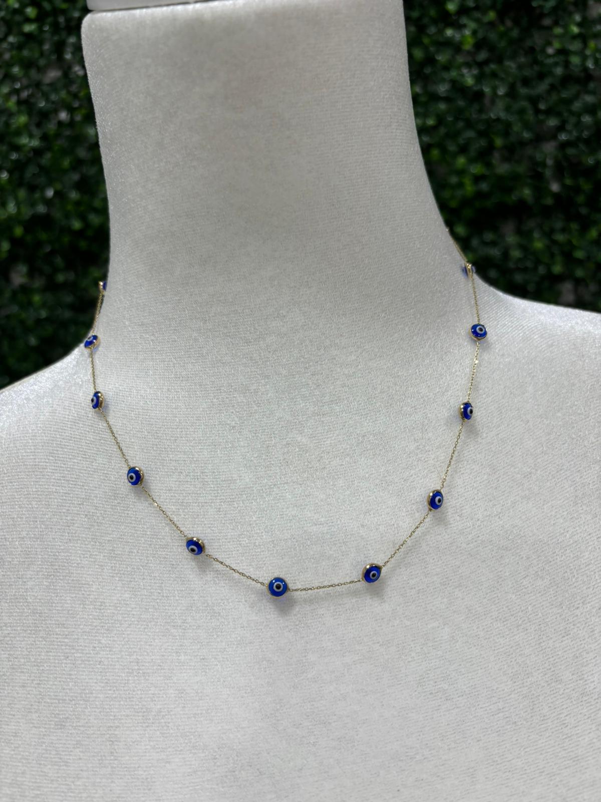 Cadena ojo turco azul