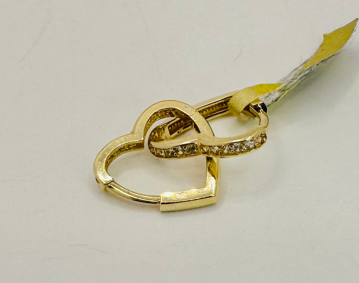 Argollas corazón 10 k