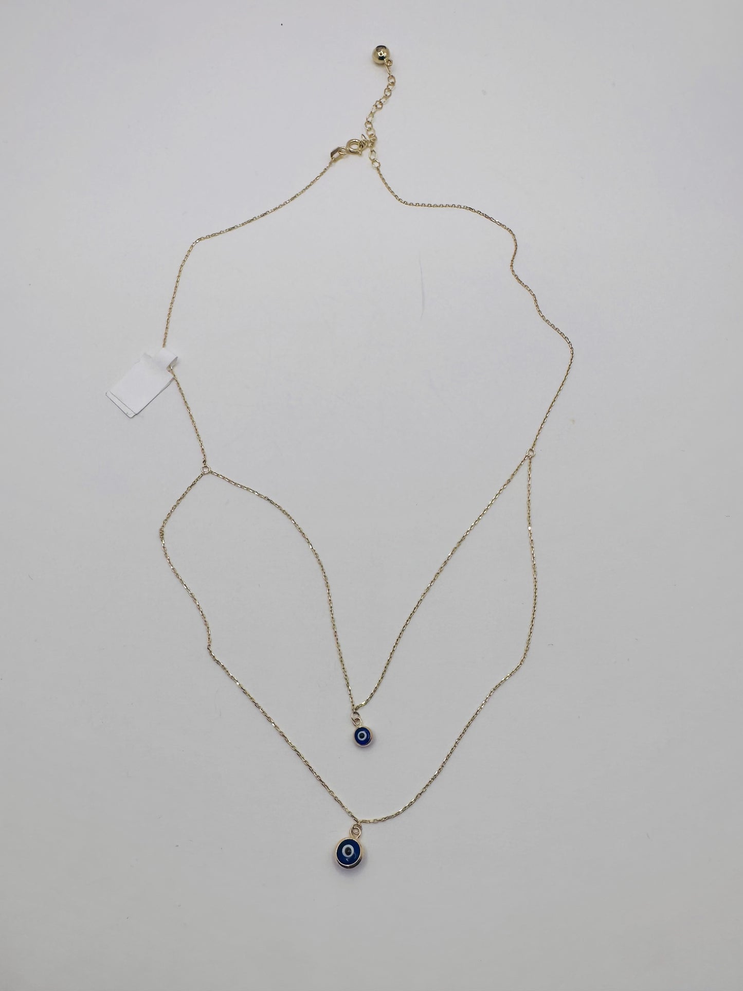Cadena doble ojo turco 14 k