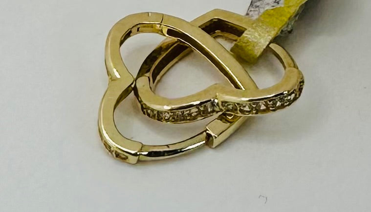 Argollas corazón 10 k