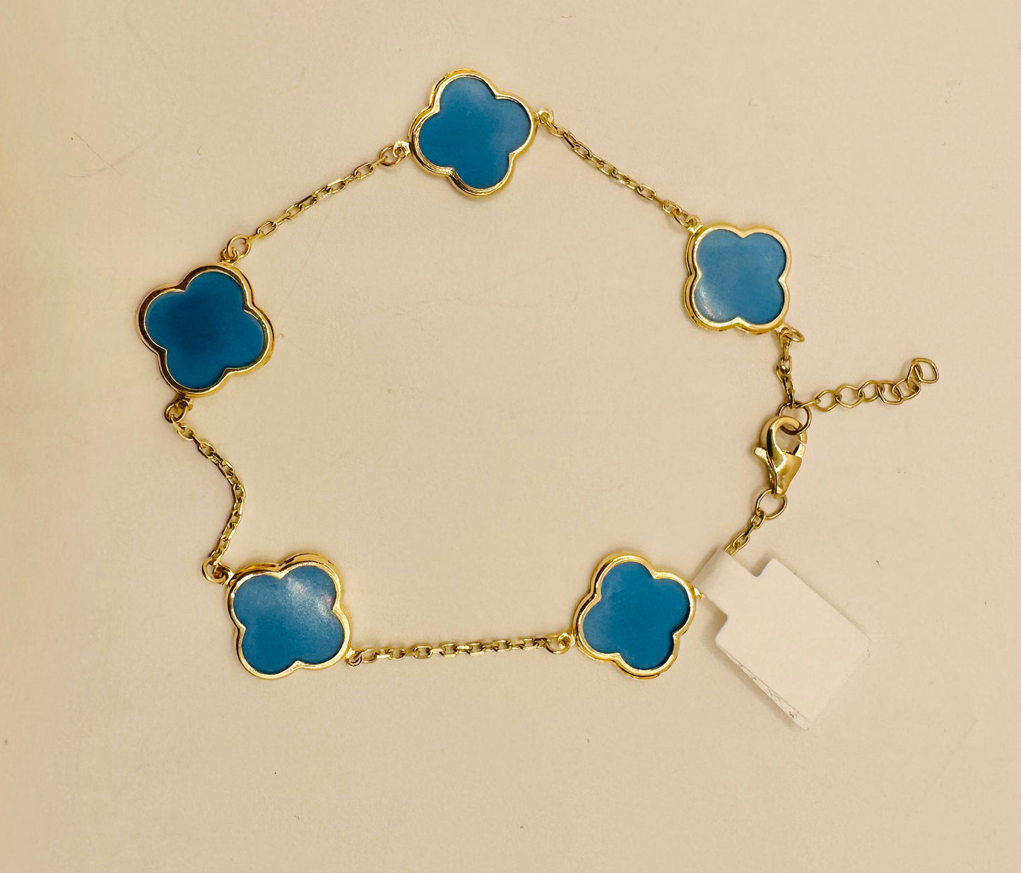 Manilla azul 14 k clover