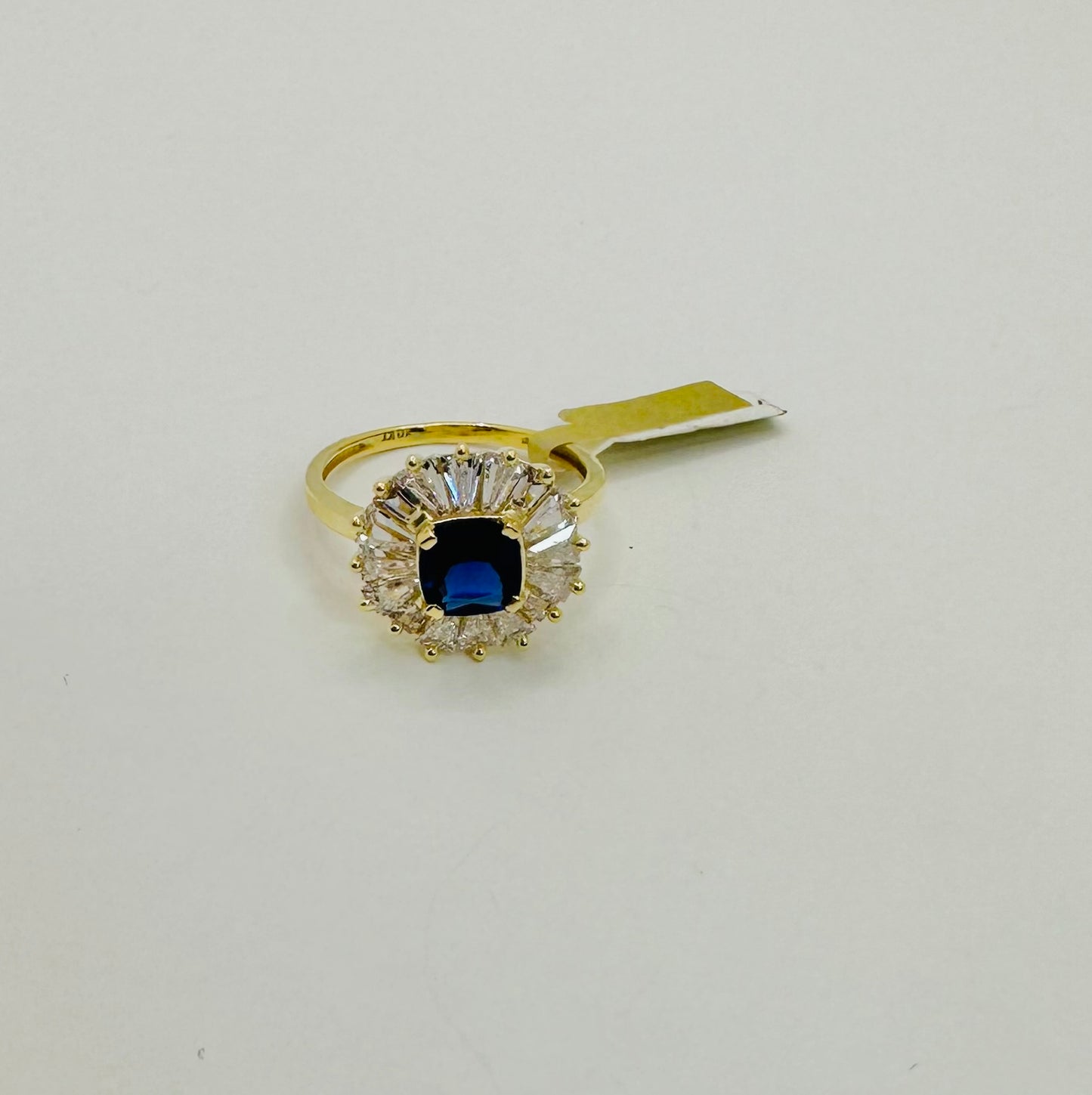 Anillo zafiro 10 k