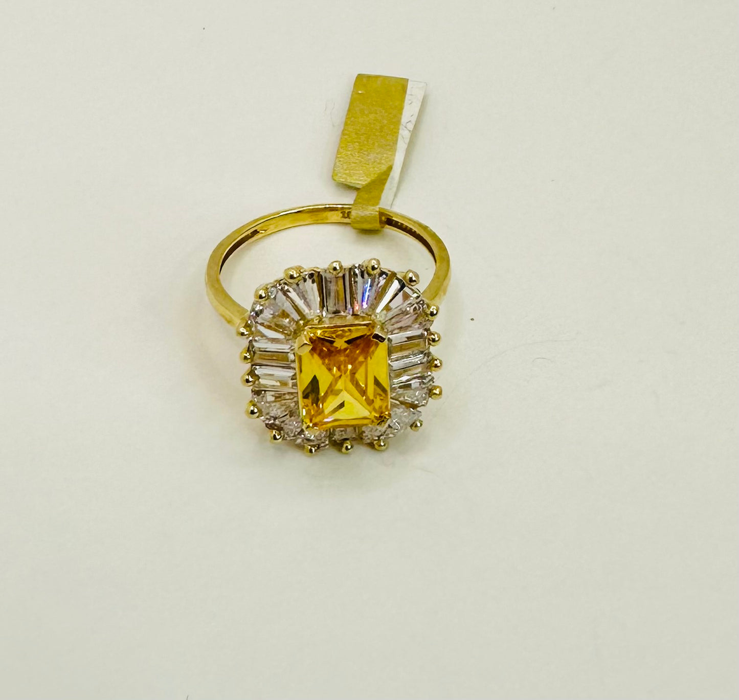 Anillo citrine 10 k