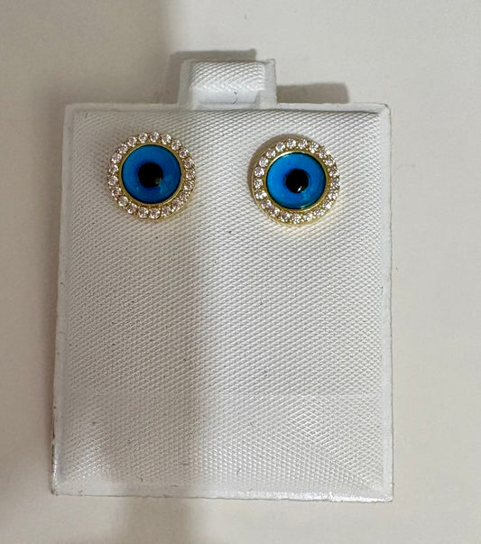 Arete de ojo turco 14 k