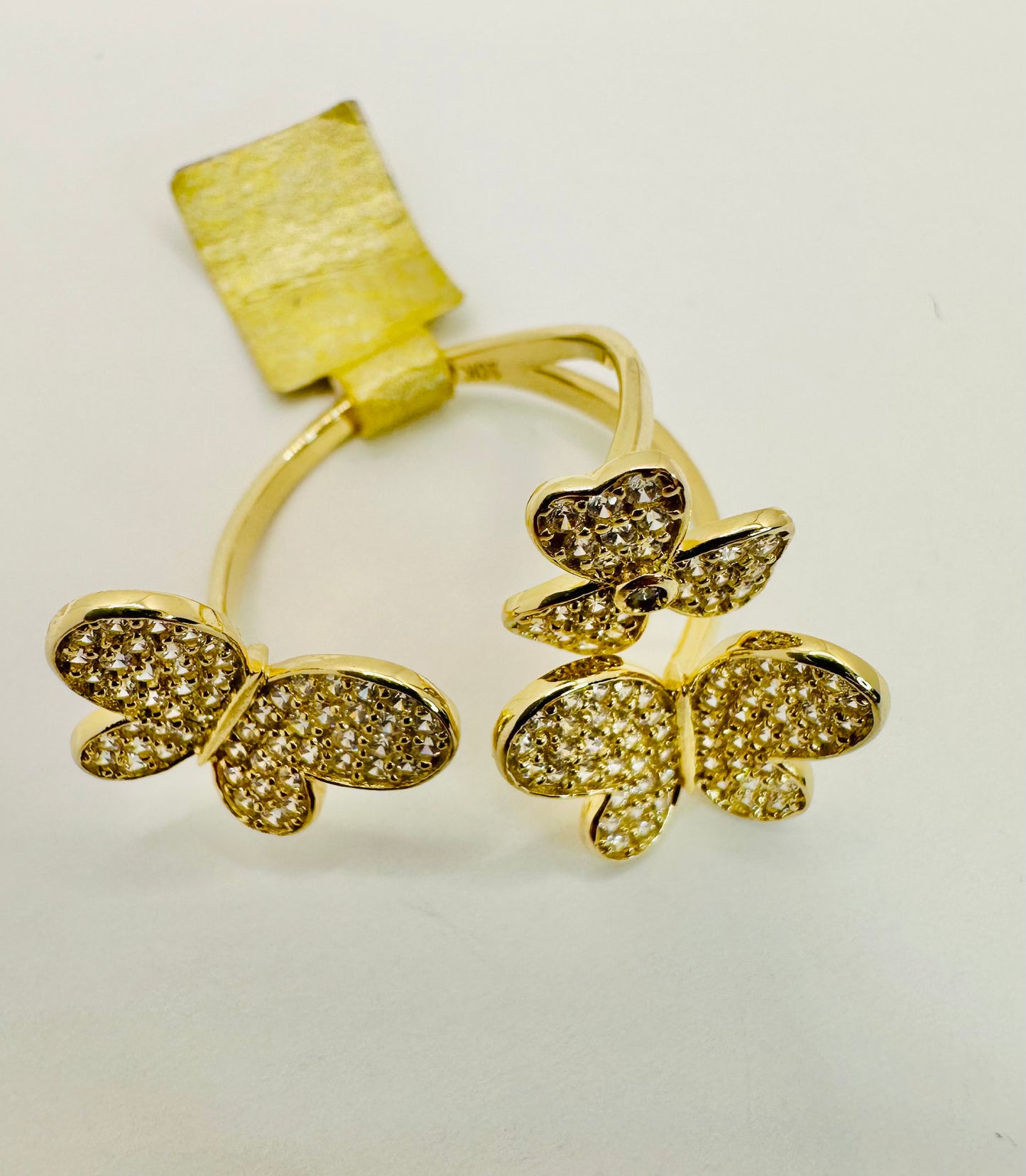 Anillo mariposa flor 10 k