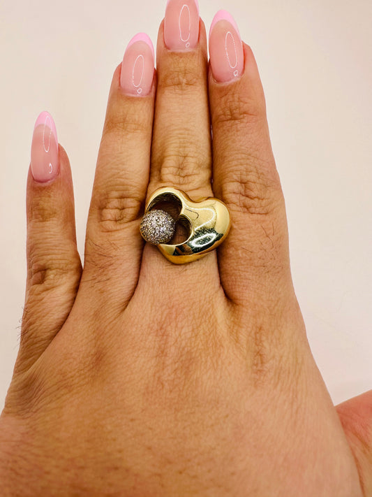 Anillo corazón 10 k