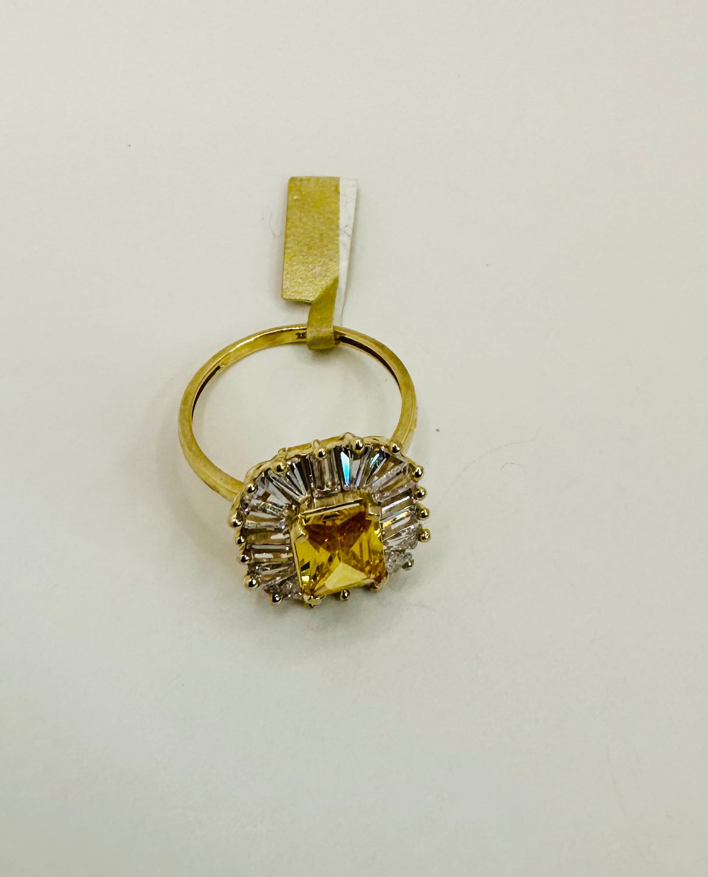 Anillo citrine 10 k